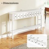 image:imageGiantex 60 Entryway Table Long Narrow Console Table with 4 Drawers and Open Storage Shelf Modern Slim Entry Tables Farmhouse Wooden Sofa Tables with AntiTip Kit for Living Room Hallway BlackWhite