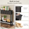 image:imageGiantex 60 Entryway Table Long Narrow Console Table with 4 Drawers and Open Storage Shelf Modern Slim Entry Tables Farmhouse Wooden Sofa Tables with AntiTip Kit for Living Room Hallway BlackBlack