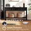 image:imageGiantex 60 Entryway Table Long Narrow Console Table with 4 Drawers and Open Storage Shelf Modern Slim Entry Tables Farmhouse Wooden Sofa Tables with AntiTip Kit for Living Room Hallway BlackBlack