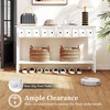 image:imageGiantex 60 Entryway Table Long Narrow Console Table with 4 Drawers and Open Storage Shelf Modern Slim Entry Tables Farmhouse Wooden Sofa Tables with AntiTip Kit for Living Room Hallway BlackWhite