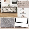 image:imageGiantex 71 Console Table 2Tier ExtraLong Gold Entryway Table wStorage Shelf Faux Marble Top Narrow Sofa Table with Geometric Frame Behind Couch Entry Table for Living Room Hallway FoyerModern