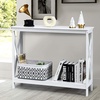 image:imageGiantex Console Table 2Tier with Storage ShelfXDesign Bookshelf Narrow Accent Table for Entryway Hallway Living Room Sofa Side Table White