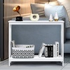 image:imageGiantex Console Table 2Tier with Storage ShelfXDesign Bookshelf Narrow Accent Table for Entryway Hallway Living Room Sofa Side Table White