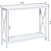 image:imageGiantex Console Table 2Tier with Storage ShelfXDesign Bookshelf Narrow Accent Table for Entryway Hallway Living Room Sofa Side Table White