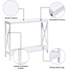 image:imageGiantex Console Table 2Tier with Storage ShelfXDesign Bookshelf Narrow Accent Table for Entryway Hallway Living Room Sofa Side Table White