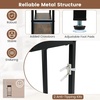 image:imageGiantex Console Table with Charging Station amp LED Lights 40 Entryway Table with Storage Shelves 3Tier Display Shelf for Small Space Sofa Table for Living Room BlackRustic Brown