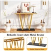 image:imageGiantex Gold Console Table 40 Entryway Table with Faux Marble Top amp Sturdy Metal Base Modern Accent Sofa Table for Entrance Living Room Hallway Foyer Decoration White