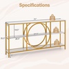 image:imageGiantex Narrow Long Console Table 3Tier Entryway Table with Faux Marble Top amp HeavyDuty Metal Frame MidCentury Accent Sofa Tables with Open Storage Shelves for Living Room HallwayWhiteGoldWhite  Gold