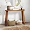 image:imageGiantex Narrow Long Console Table 43 Modern Entryway Table Behind the Couch Rubberwood Accent Sofa Tables for Living Room Foyer Hallway Bedroom Entrance BlackWalnut