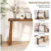 image:imageGiantex Narrow Long Console Table 43 Modern Entryway Table Behind the Couch Rubberwood Accent Sofa Tables for Living Room Foyer Hallway Bedroom Entrance BlackWalnut