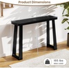 image:imageGiantex Narrow Long Console Table 43 Modern Entryway Table Behind the Couch Rubberwood Accent Sofa Tables for Living Room Foyer Hallway Bedroom Entrance BlackBlack