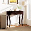 image:imageGiantex Wooden Console Table Chic Accent Entryway Table with Storage Drawers Solid Rubber Wood Legs and Metal Guide Rails Vintage Sofa Tables for Living Room Foyer Bedroom and Entrance