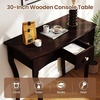 image:imageGiantex Wooden Console Table Chic Accent Entryway Table with Storage Drawers Solid Rubber Wood Legs and Metal Guide Rails Vintage Sofa Tables for Living Room Foyer Bedroom and Entrance