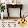 image:imageGiantex Wooden Console Table Chic Accent Entryway Table with Storage Drawers Solid Rubber Wood Legs and Metal Guide Rails Vintage Sofa Tables for Living Room Foyer Bedroom and Entrance