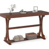 image:imageGiantex 52 Narrow Console Table Vintage Accent Entryway Table with Open Storage Shelf Long Wooden Behind Couch Sofa Table with Antitip Kit for Small Spaces Living Room Hallway BlackWalnut