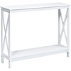 image:imageGiantex Console Table 2Tier with Storage ShelfXDesign Bookshelf Narrow Accent Table for Entryway Hallway Living Room Sofa Side Table White