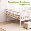 image:imageGiantex Full House Bed with Drawers Wooden Full Size Bed Frame with Cube Storage amp Fence Rails Montessori Beds for Kids Boys Girls Bedroom Living Room No Box Spring Needed NaturalWhite