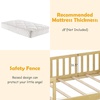 image:imageGiantex Full House Bed with Drawers Wooden Full Size Bed Frame with Cube Storage amp Fence Rails Montessori Beds for Kids Boys Girls Bedroom Living Room No Box Spring Needed NaturalNatural