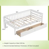 image:imageGiantex Full House Bed with Drawers Wooden Full Size Bed Frame with Cube Storage amp Fence Rails Montessori Beds for Kids Boys Girls Bedroom Living Room No Box Spring Needed NaturalWhite