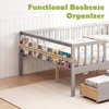 image:imageGiantex Full House Bed with Drawers Wooden Full Size Bed Frame with Cube Storage amp Fence Rails Montessori Beds for Kids Boys Girls Bedroom Living Room No Box Spring Needed NaturalGrey