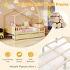 image:imageGiantex Full House Bed with Drawers Wooden Full Size Bed Frame with Cube Storage amp Fence Rails Montessori Beds for Kids Boys Girls Bedroom Living Room No Box Spring Needed NaturalNatural