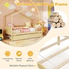 image:imageGiantex Full House Bed with Drawers Wooden Full Size Bed Frame with Cube Storage amp Fence Rails Montessori Beds for Kids Boys Girls Bedroom Living Room No Box Spring Needed NaturalNatural