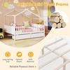 image:imageGiantex Full House Bed with Drawers Wooden Full Size Bed Frame with Cube Storage amp Fence Rails Montessori Beds for Kids Boys Girls Bedroom Living Room No Box Spring Needed NaturalWhite