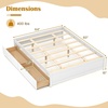 image:imageGiantex Full Size Bed Frame with 2 Storage Drawers Solid Wood Platform Bed with Slats Support Heavy Duty Daybed with Storage No Box Spring Needed Full Bed Frames for Teens Adults WhiteWhite