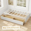 image:imageGiantex Full Size Bed Frame with 2 Storage Drawers Solid Wood Platform Bed with Slats Support Heavy Duty Daybed with Storage No Box Spring Needed Full Bed Frames for Teens Adults WhiteWhite