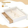 image:imageGiantex Full Size Bed Frame with 2 Storage Drawers Solid Wood Platform Bed with Slats Support Heavy Duty Daybed with Storage No Box Spring Needed Full Bed Frames for Teens Adults WhiteWhite