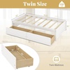 image:imageGiantex Full Size Bed Frame with 2 Storage Drawers Solid Wood Platform Bed with Slats Support Heavy Duty Daybed with Storage No Box Spring Needed Full Bed Frames for Teens Adults WhiteWhite