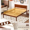 image:imageGiantex Full Size Wood Platform Bed Frame with Headboard Mid Century Solid Wood Mattress Foundation with Slat Support Double Bed Frame w16 UnderBed Storage No Box Spring Needed WhiteFull