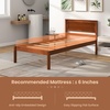 image:imageGiantex Full Size Wood Platform Bed Frame with Headboard Mid Century Solid Wood Mattress Foundation with Slat Support Double Bed Frame w16 UnderBed Storage No Box Spring Needed WhiteTwin