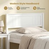 image:imageGiantex Full Size Wood Platform Bed Frame with Headboard Mid Century Solid Wood Mattress Foundation with Slat Support Double Bed Frame w16 UnderBed Storage No Box Spring Needed WhiteTwin