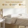 image:imageGiantex Full Size Wood Platform Bed Frame with Headboard Mid Century Solid Wood Mattress Foundation with Slat Support Double Bed Frame w16 UnderBed Storage No Box Spring Needed WhiteFull