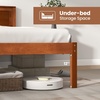 image:imageGiantex Full Size Wood Platform Bed Frame with Headboard Mid Century Solid Wood Mattress Foundation with Slat Support Double Bed Frame w16 UnderBed Storage No Box Spring Needed WhiteTwin
