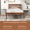 image:imageGiantex Full Size Wood Platform Bed Frame with Headboard Mid Century Solid Wood Mattress Foundation with Slat Support Double Bed Frame w16 UnderBed Storage No Box Spring Needed WhiteTwin