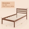 image:imageGiantex Full Size Wood Platform Bed Frame with Headboard Mid Century Solid Wood Mattress Foundation with Slat Support Double Bed Frame w16 UnderBed Storage No Box Spring Needed WhiteTwin