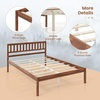 image:imageGiantex Full Size Wood Platform Bed Frame with Headboard Mid Century Solid Wood Mattress Foundation with Slat Support Double Bed Frame w16 UnderBed Storage No Box Spring Needed WhiteFull
