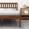 image:imageGiantex Full Size Wood Platform Bed Frame with Headboard Mid Century Solid Wood Mattress Foundation with Slat Support Double Bed Frame w16 UnderBed Storage No Box Spring Needed WhiteFull