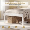image:imageGiantex Full Size Wood Platform Bed Frame with Headboard Mid Century Solid Wood Mattress Foundation with Slat Support Double Bed Frame w16 UnderBed Storage No Box Spring Needed WhiteTwin