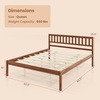 image:imageGiantex Full Size Wood Platform Bed Frame with Headboard Mid Century Solid Wood Mattress Foundation with Slat Support Double Bed Frame w16 UnderBed Storage No Box Spring Needed WhiteQueen