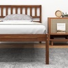 image:imageGiantex Full Size Wood Platform Bed Frame with Headboard Mid Century Solid Wood Mattress Foundation with Slat Support Double Bed Frame w16 UnderBed Storage No Box Spring Needed WhiteTwin