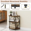 image:imageGiantex Half Round End Table Set of 2 3Tier Narrow Side Table wStudy Metal Frame amp Storage Shelves Half Moon Circle Accent Bedside Night Stand for Living Room Bedroom Small Spaces Rustic BrownRustic Brown