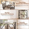 image:imageGiantex Half Round End Table Set of 2 3Tier Narrow Side Table wStudy Metal Frame amp Storage Shelves Half Moon Circle Accent Bedside Night Stand for Living Room Bedroom Small Spaces Rustic BrownGrey