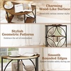 image:imageGiantex Half Round End Table Set of 2 3Tier Narrow Side Table wStudy Metal Frame amp Storage Shelves Half Moon Circle Accent Bedside Night Stand for Living Room Bedroom Small Spaces Rustic BrownRustic Brown