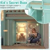 image:imageGiantex Low Loft Bed Twin Size with LED Lights Wooden Bed Frame wStairs Safety Guardrails Storage Cabinet Bookshelf amp UnderBed Play Space Modern Kids Loft Bed for Boys Girls Mint GreenMint Green