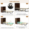 image:imageGiantex Murphy Bed Cabinet with Mattress  74 x 31 Cot Size Folding Bed wStorage Metal Frame amp Lockable Rolling Wheels SpaceSaving Roll Away Beds with Mattresses for Adults Guests Rustic BrownRustic Brown