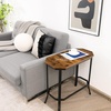 image:imageGiantex Narrow End Table Industrial Sofa Side Table with Rustic Tabletop amp Stable Steel Frame Wood Look Accent Table Compact Bedside Table for Living Room Entryway Easy Assembly Rustic Brown1