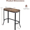 image:imageGiantex Narrow End Table Industrial Sofa Side Table with Rustic Tabletop amp Stable Steel Frame Wood Look Accent Table Compact Bedside Table for Living Room Entryway Easy Assembly Rustic Brown1